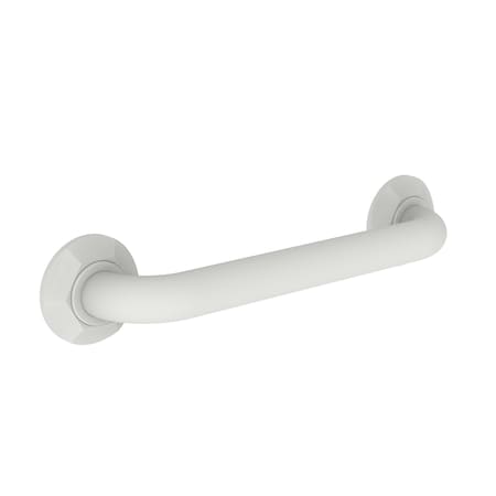Newport Brass 15" L, Two Post, Solid Brass, 12" Grab Bar in Matte White, Matte White 1200-3912/52